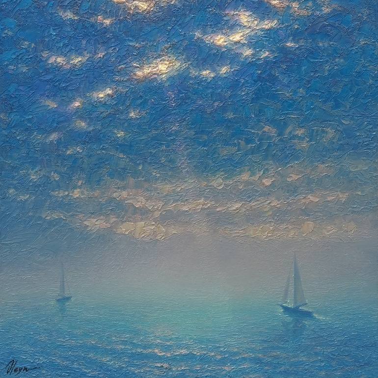 Original Impressionism Seascape Painting by Dmitry Oleyn