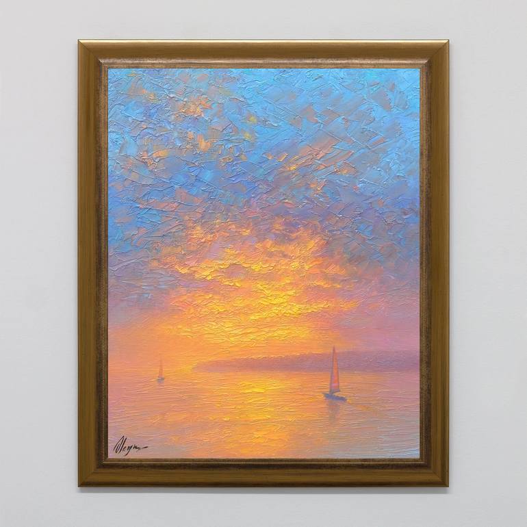 Original Impressionism Seascape Painting by Dmitry Oleyn