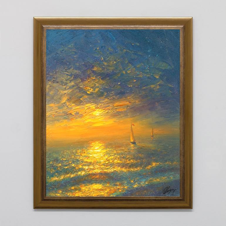 Original Impressionism Seascape Painting by Dmitry Oleyn