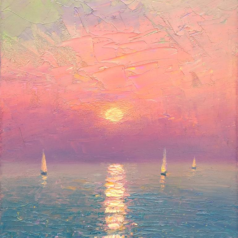 Original Impressionism Seascape Painting by Dmitry Oleyn