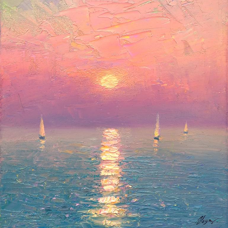 Original Impressionism Seascape Painting by Dmitry Oleyn