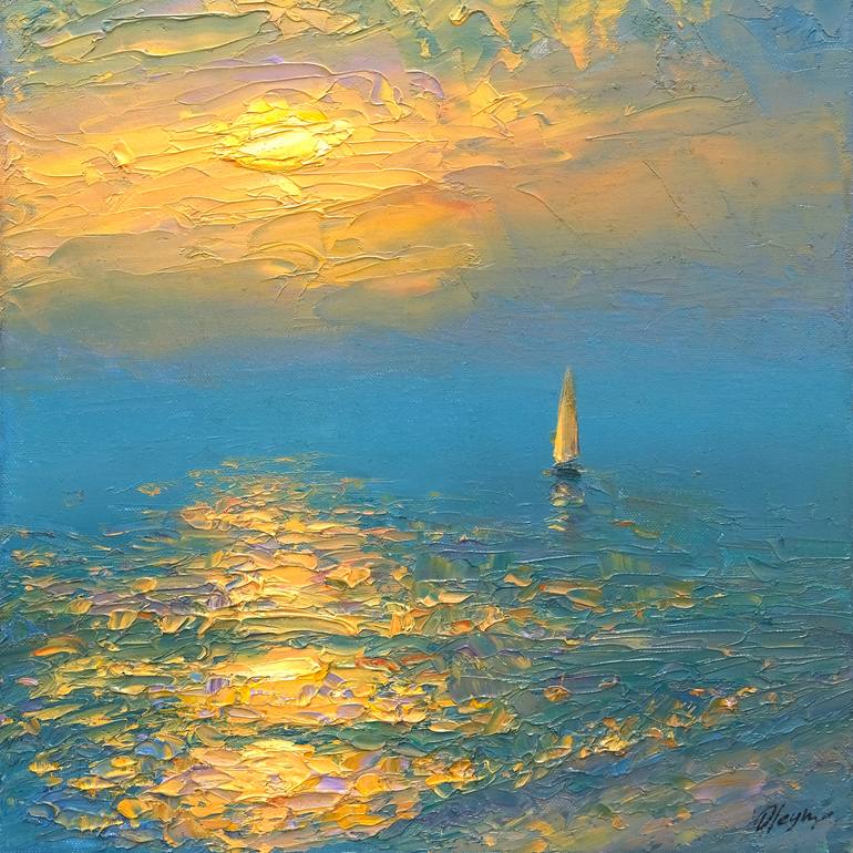 Original Impressionism Seascape Painting by Dmitry Oleyn