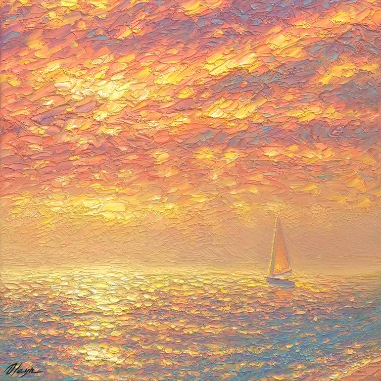 Original Impressionism Seascape Painting by Dmitry Oleyn