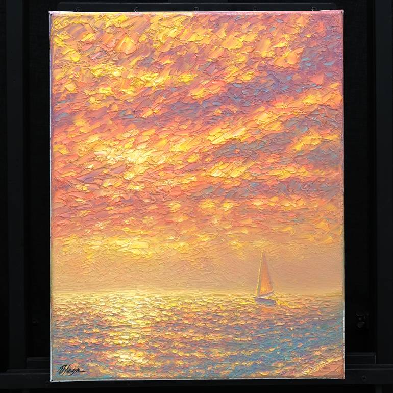 Original Impressionism Seascape Painting by Dmitry Oleyn