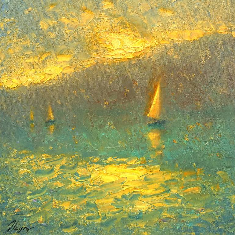 Original Impressionism Seascape Painting by Dmitry Oleyn