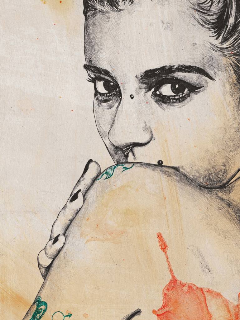 Original Figurative Women Drawing by Marco Paludet