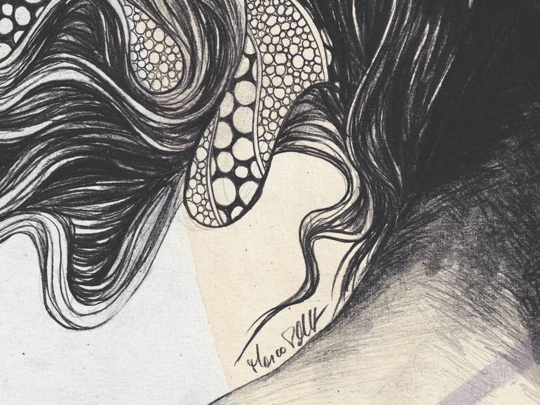 Original Figurative Women Drawing by Marco Paludet