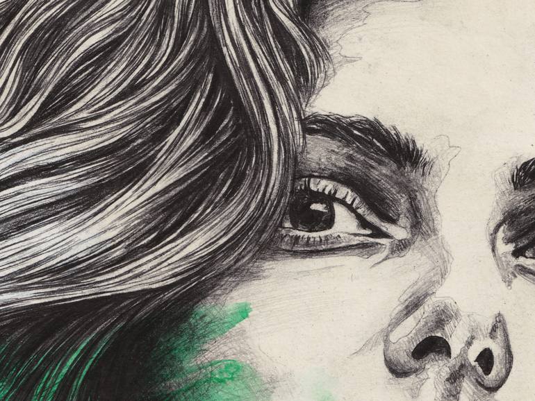 Original Portraiture Women Drawing by Marco Paludet