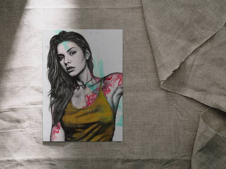 Original Figurative Women Drawing by Marco Paludet