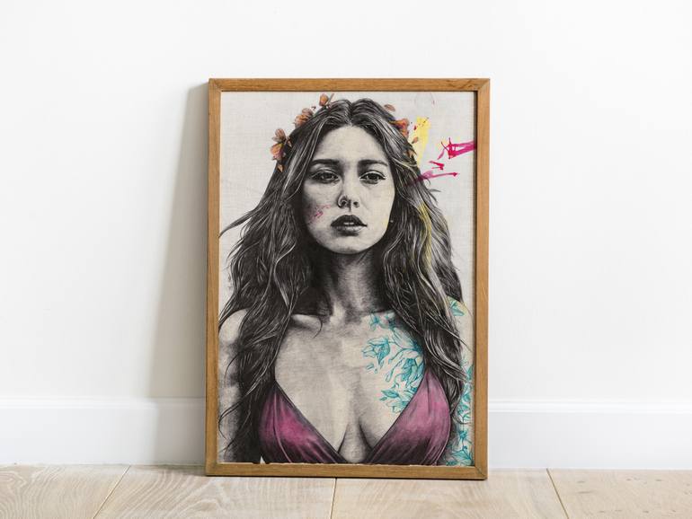 Original Figurative Women Drawing by Marco Paludet