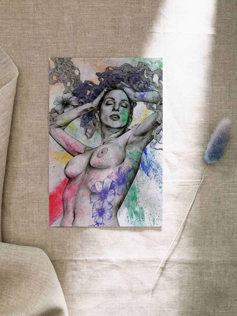Original Figurative Erotic Drawing by Marco Paludet