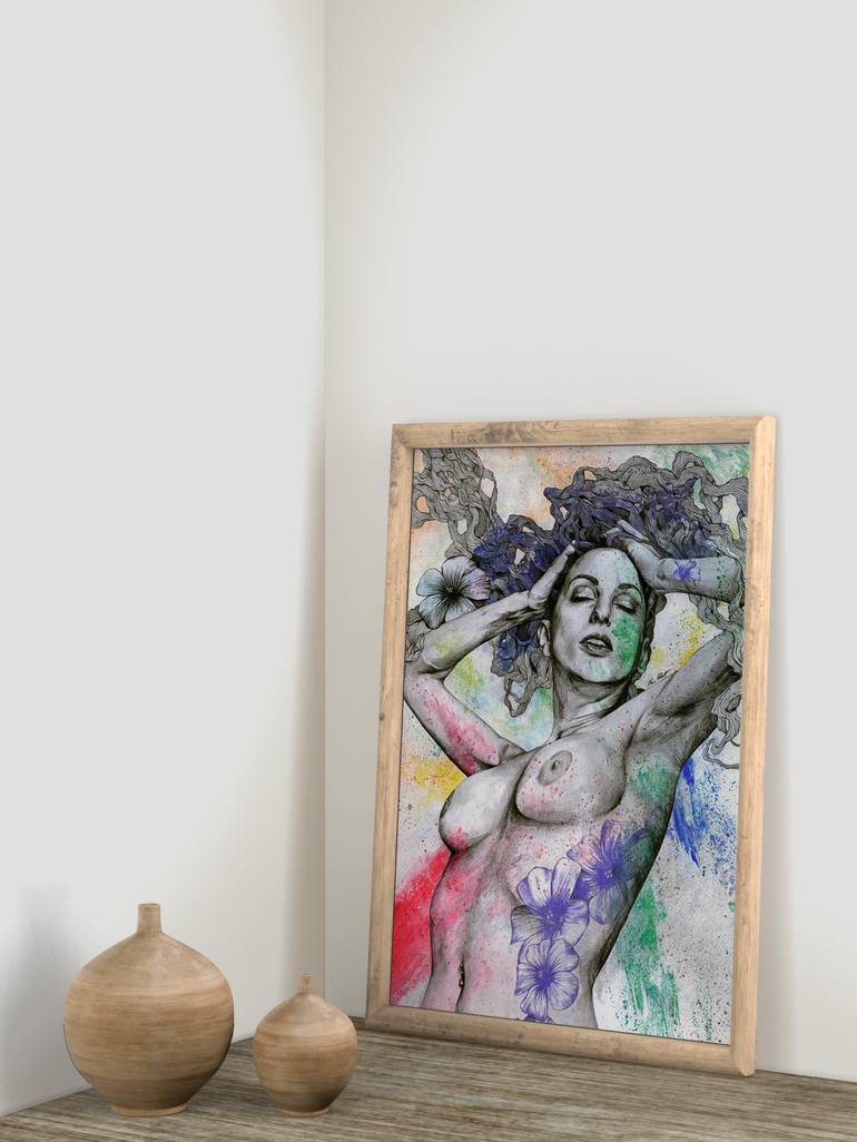 Original Figurative Erotic Drawing by Marco Paludet