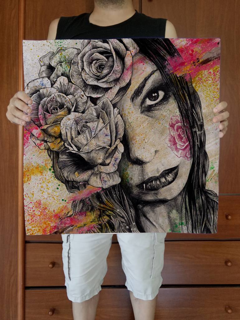 Original Figurative Women Drawing by Marco Paludet