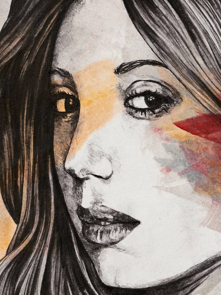 Original Figurative Women Drawing by Marco Paludet
