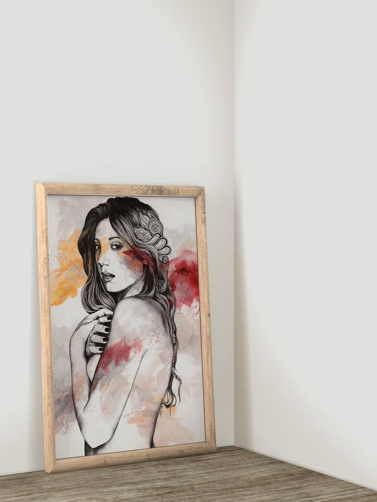 Original Figurative Women Drawing by Marco Paludet