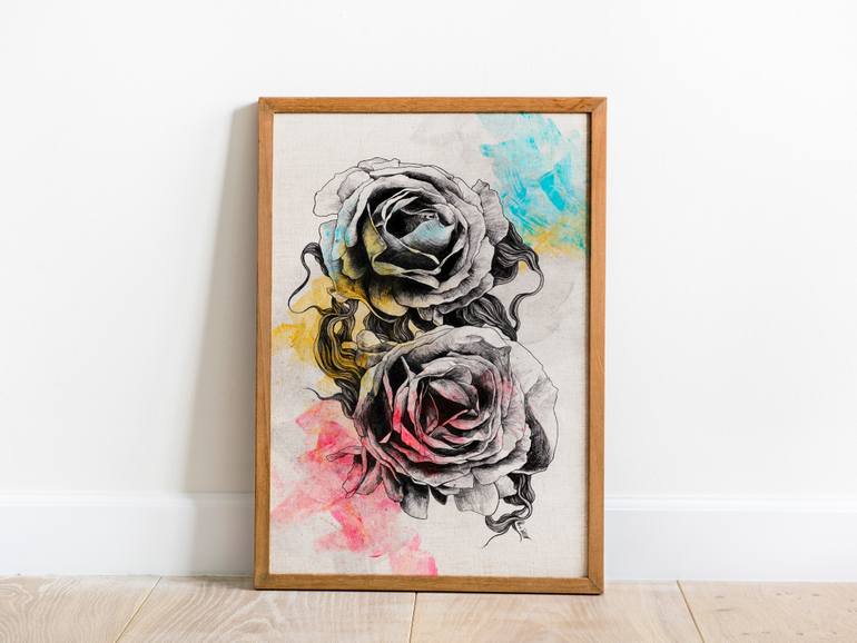 Original Illustration Floral Drawing by Marco Paludet