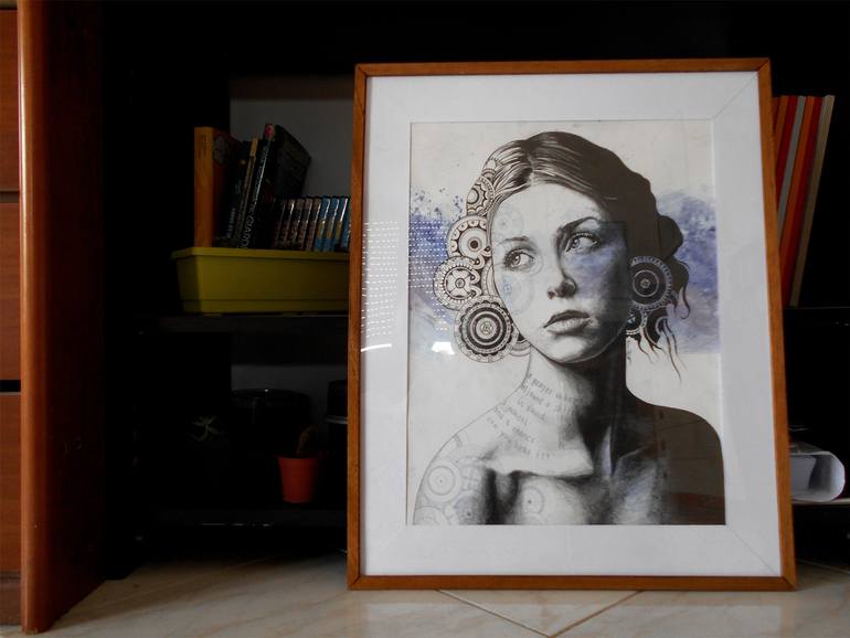 Original Figurative Women Drawing by Marco Paludet
