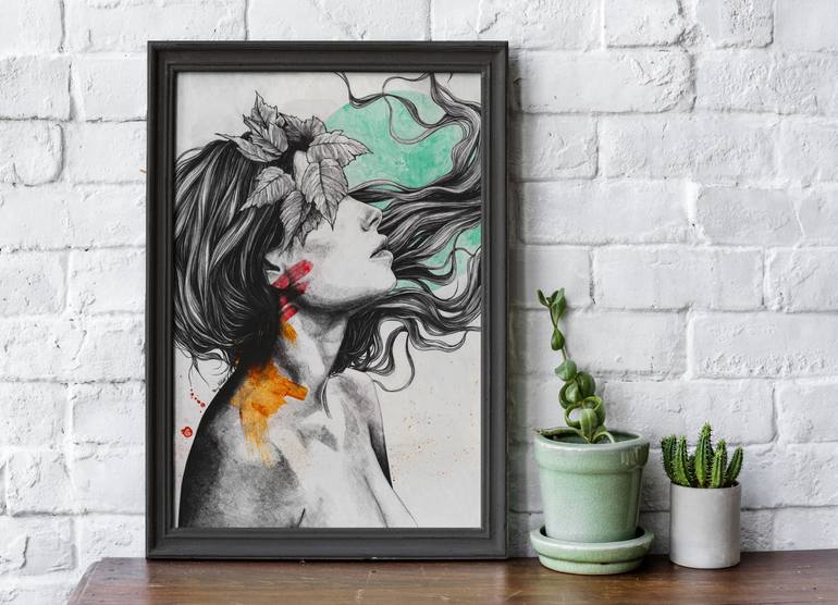 Original Figurative Women Drawing by Marco Paludet