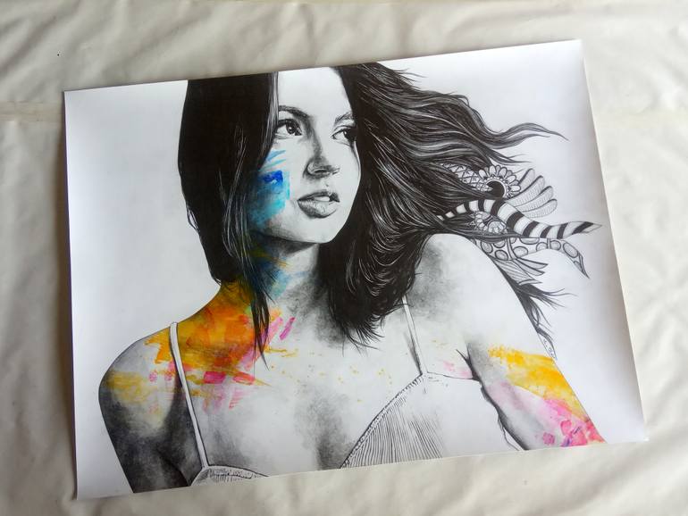 Original Figurative Women Drawing by Marco Paludet