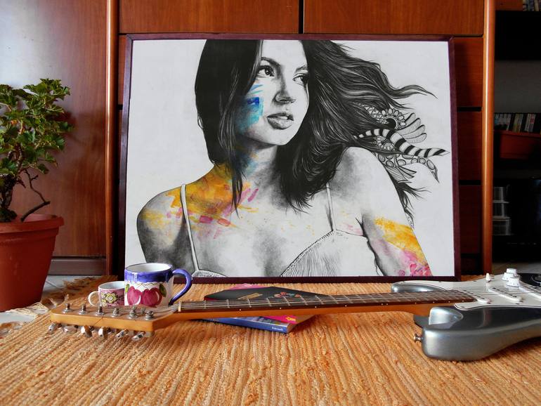 Original Figurative Women Drawing by Marco Paludet