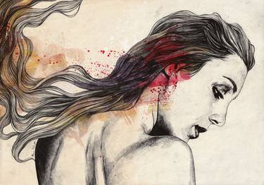Print of Figurative Women Drawings by Marco Paludet