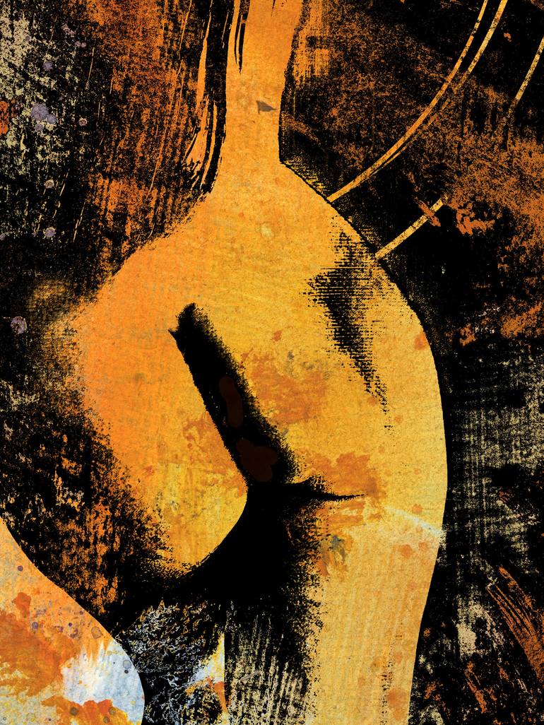 Original Street Art Nude Mixed Media by Marco Paludet