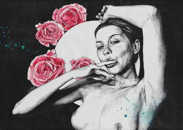 Anhedonia | expressive nude girl with roses thumb