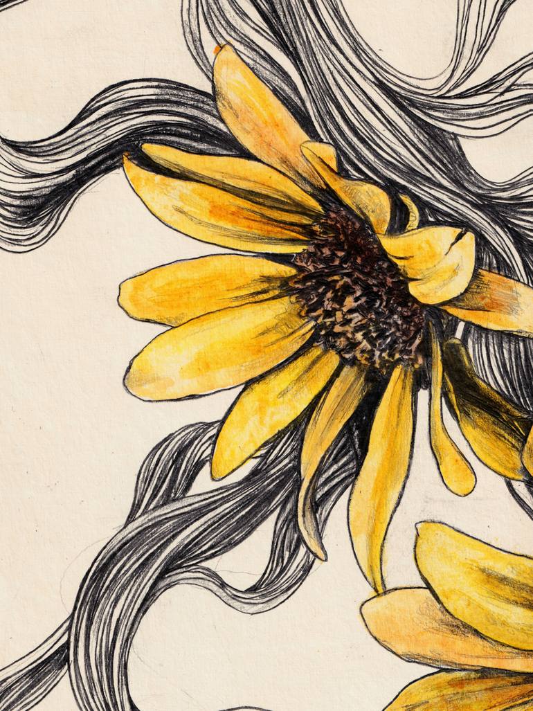 Original Illustration Floral Drawing by Marco Paludet