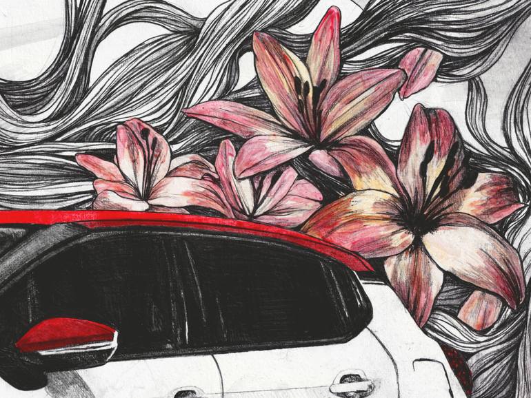 Original Illustration Car Drawing by Marco Paludet