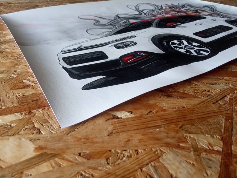 Original Illustration Car Drawing by Marco Paludet