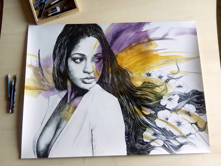 Original Figurative Women Drawing by Marco Paludet