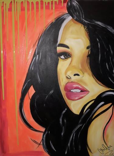 Print of Abstract Celebrity Paintings by Lissette Azcona