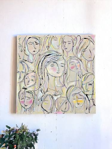 Original Abstract Expressionism Portrait Paintings by Rebecca Wing Sze Lam