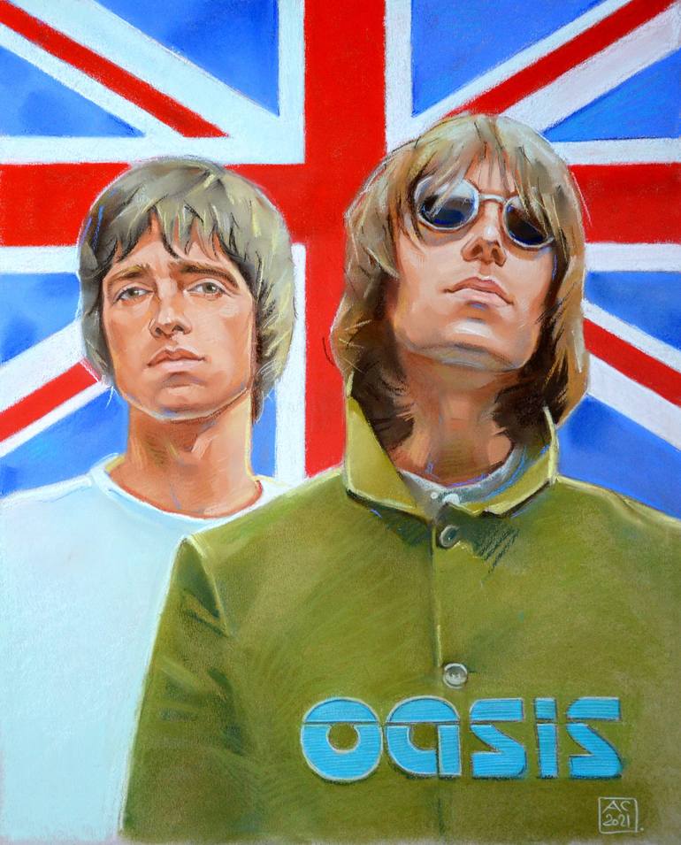 FAN ART FOR THE OASIS BAND Drawing by Alexandra Sergeeva | Saatchi Art