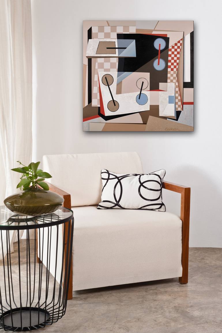 Original Geometric Abstract Painting by Cheryl Eggleston