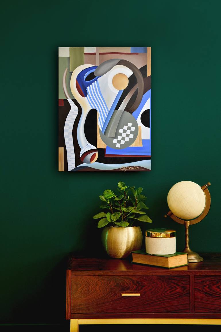 Original Geometric Abstract Painting by Cheryl Eggleston