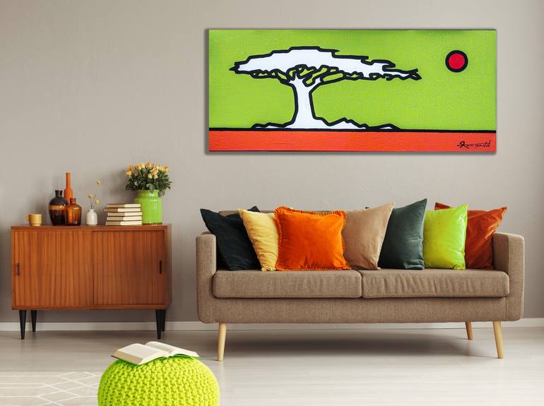 Original Abstract Tree Painting by Ann Gadd