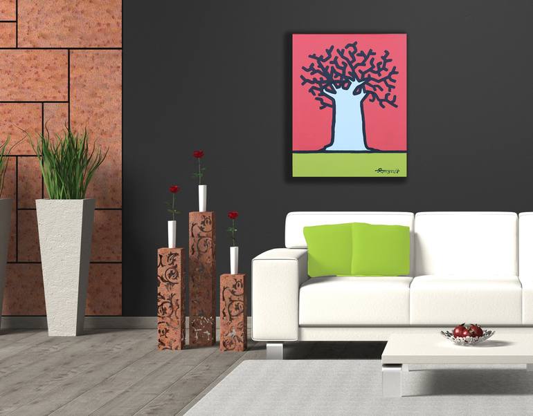 Original Abstract Tree Painting by Ann Gadd