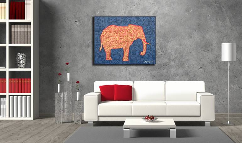 Original Abstract Animal Painting by Ann Gadd