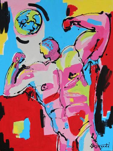 Original Abstract Expressionism Nude Paintings by Ann Gadd