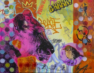 Print of Street Art Animal Mixed Media by Ann Gadd