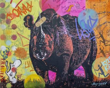 Print of Street Art Animal Paintings by Ann Gadd