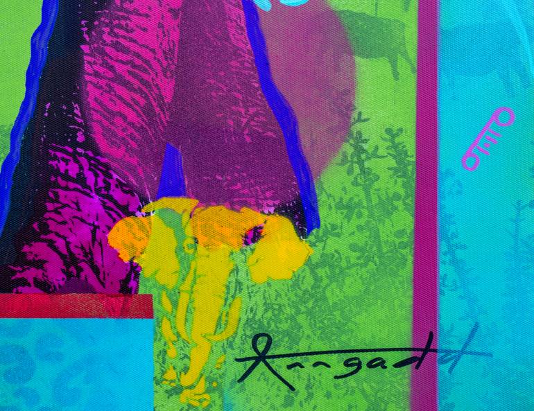 Original Abstract Expressionism Animal Mixed Media by Ann Gadd