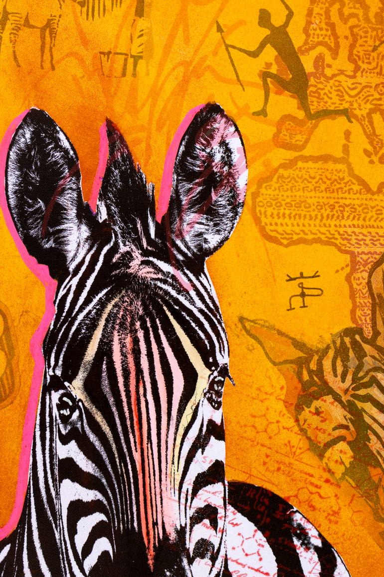 Original Street Art Animal Mixed Media by Ann Gadd