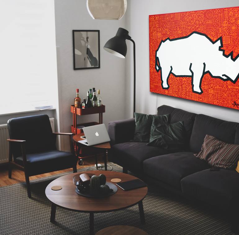 Original Modernism Animal Painting by Ann Gadd