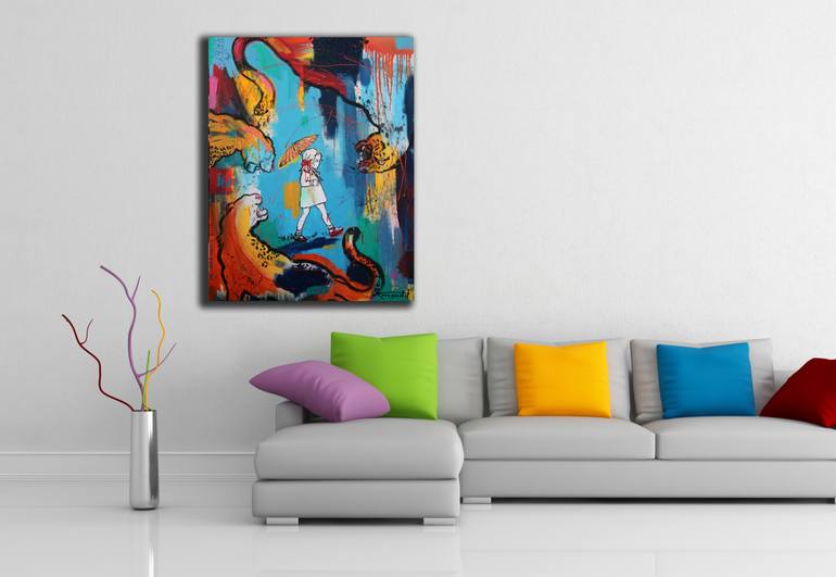 Original Conceptual Children Painting by Ann Gadd