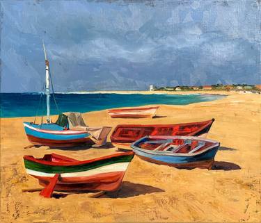 Print of Fine Art Boat Paintings by Maryna Kisiv