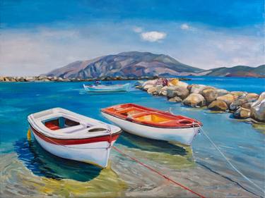 Print of Boat Paintings by Maryna Kisiv