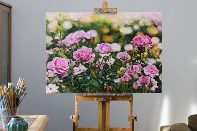 Original Abstract Floral Painting by Maryna Kisiv