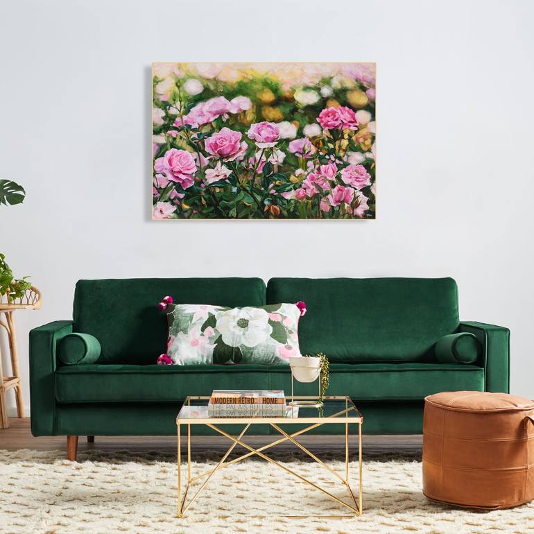 Original Abstract Floral Painting by Maryna Kisiv